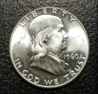 1960-P Franklin Half Dollar AU Uncirculated 90% Silver #421