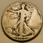 1923 S Walking Liberty Half Dollar 90% Silver F-Details  As Pictured-Not Cleaned