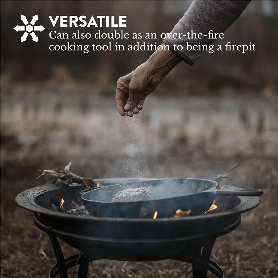 Gas One 22 pulgadas exterior - Fogata de leña con tapa de malla y negro  Foto 4 de 4