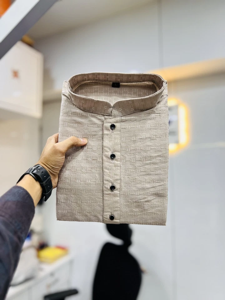 Hombres Kurta Conjunto Paquistaní Kurta Pijama Trajes Indios Sherwani Boda Fiesta Novio Foto 2 de 4