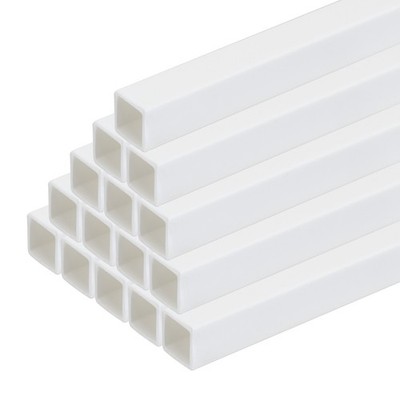 30pcs 10'' Plastic Model Tube ABS Square Tube 0.39''x0.39'' for Making DIY