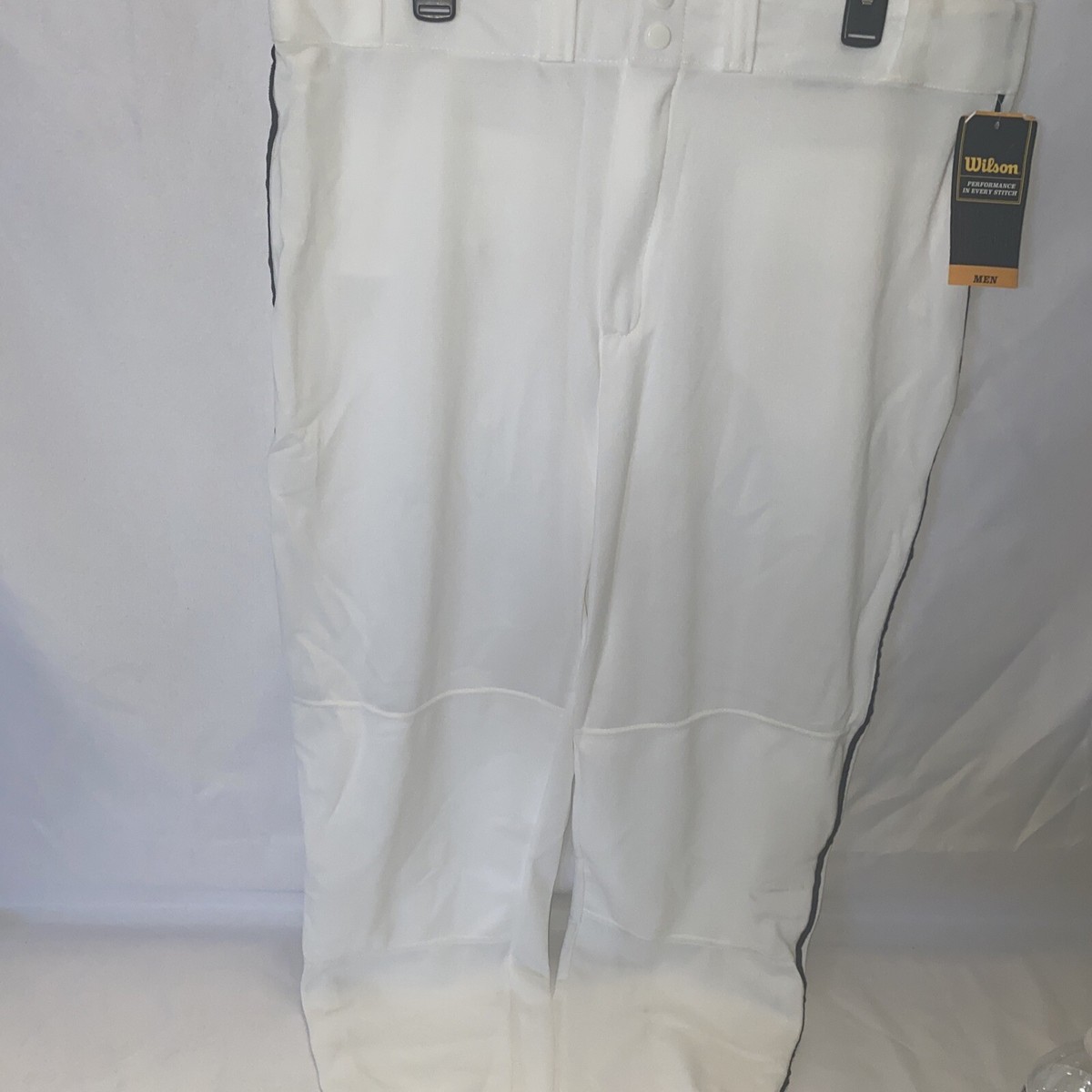Pantalon De Baseball Wilson Homme - Blanc à Piping Noir - Taille L (neuf)