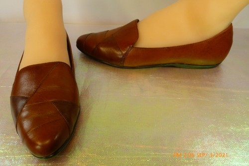 FRISCO BAY Hergestellt in Brasilien 8,5 Karmelbraun LEDEROBERMATERIAL Slipper Ballerinas - Bild 3 von 12