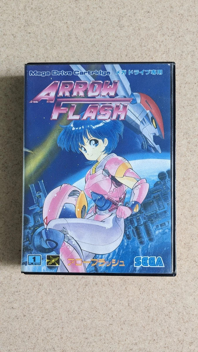 Arrow Flash Sega Mega Drive Japan JP Genesis Game Cartridge & Box G-4039