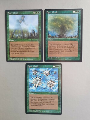 Spore Cloud x3, MTG Fallen Empires (1994) Common Green Instant Neuwertig