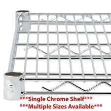 "ANY SIZE" SINGLE Chrome Wire Metal Shelf for Shelving Unit Rack Vented New