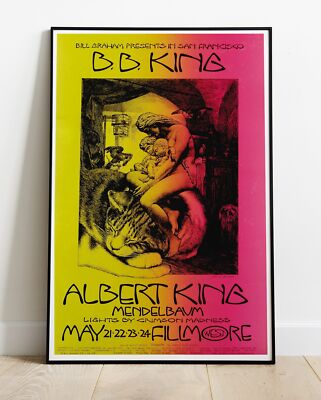 BB King Albert King Fillmore 1970 / XXL Poster - 36''x24'' (#169)