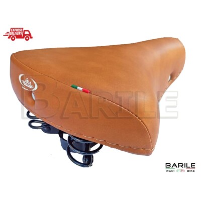 Selle Montegrappa Bravo 115 – Rembourrage Mousse à Mémoire De Forme, Ressorts Intégrés – Pour Vélos Vintage, Graziella, City Bike – Unisexe – 275 X 180 Mm