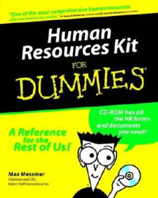 Human Resources Kit for Dummies - Paperback By Messmer, Max - GOOD