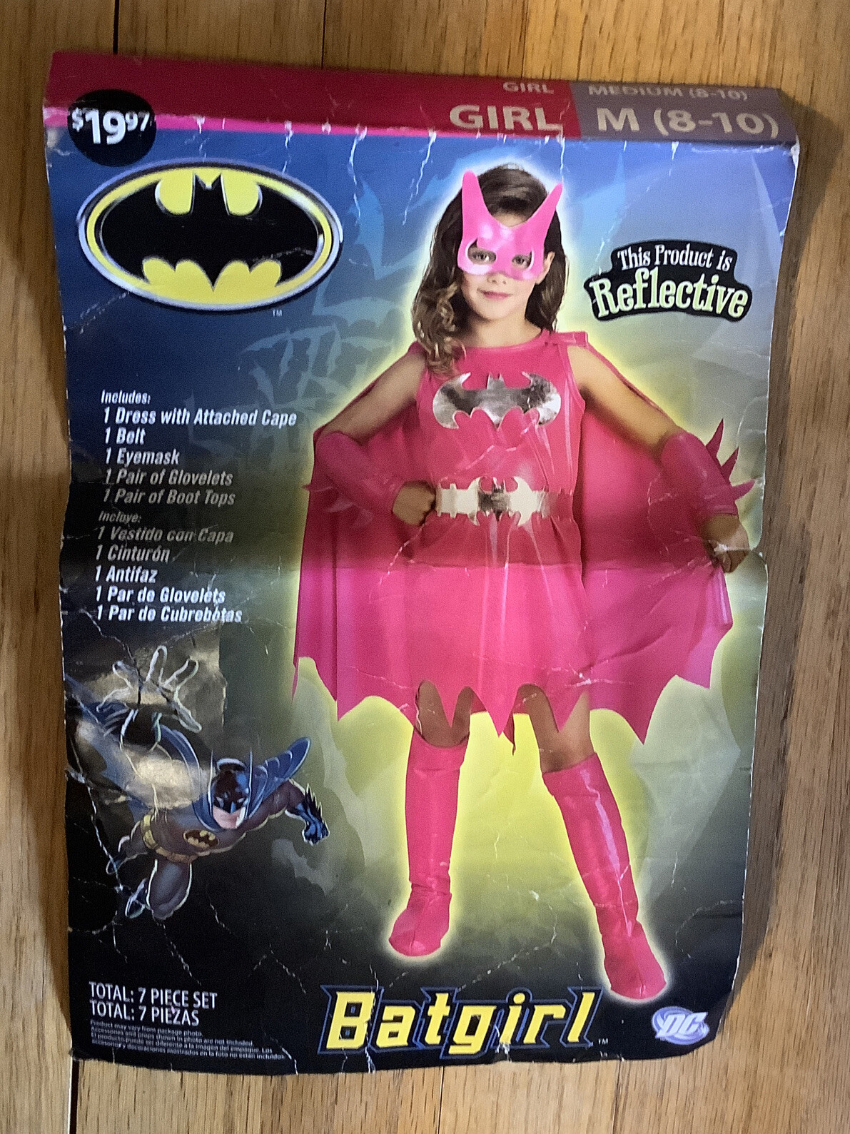 Girls BATGIRL dress & cape Halloween Costume DC Comic… Gem