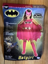Girls BATGIRL dress  cape Halloween Costume DC Comics Medium 8-10 NO EYE MASK 