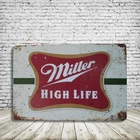 Miller Beer Vintage Style Tin Metal Bar Sign Poster Man Cave Collectible New