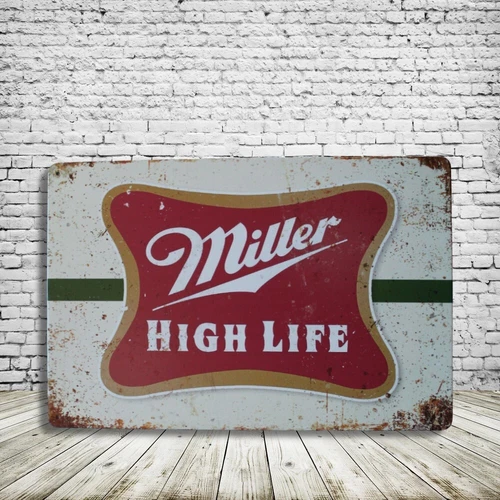 Miller Beer Vintage Style Tin Metal Bar Sign Poster Man Cave Collectible New