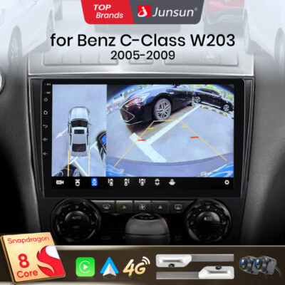 360°KAM+128GB Android Radio für Mercedes W203 ab 2005 GPS Navi Carplay Bluetooth