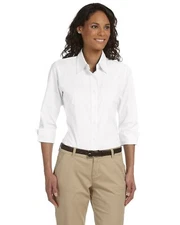 Devon & Jones DP625W Ladies Perfect Fit 3/4-Sleeve Stretch Poplin Blouse