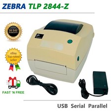 TESTED Zebra TLP 2844-Z Thermal Transfer Label Printer USB Serial Parallel