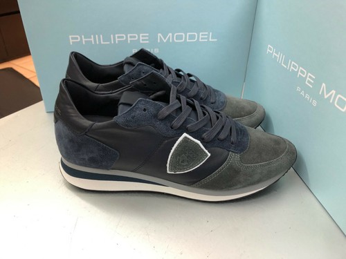 Philippe Model Tropez Higher Tzlu XV12 Blue / Gris Leather | eBay