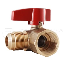 5/8 in x 3/4 in Flare Angle Gas Ball Brass Valve FIP Connections Natural Gas