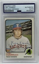PSA DNA Toby Harrah Signed 1973 Topps #216 Certified Authentic Rangers Auto
