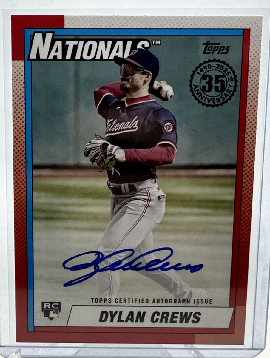 2025 Topps Series 1 Dylan Crews ROOKIE ON CARD AUTO 35th