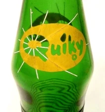 vintage ACL Soda POP Bottle: green QUICY in a Quirky Bottle - 7 oz ACL