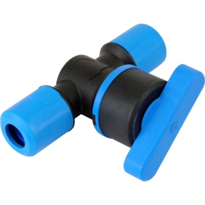 25 mm Trennventil Steckverschluss, Kupferrohr, Kunststoffrohr, MDPE-Rohr