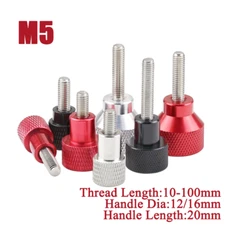 M5 Knurled Thumb Screws With Steps Hand Grip Knob Step Bolts Aluminium Alloy