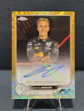 2022 Topps Chrome Formula 1 Liam Lawson Autograph Gold Wave 23/50 CAC-LL Auto