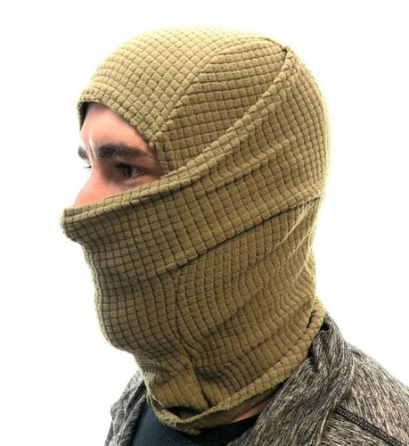 Coyote Brown Balaclava Grid Waffle Cold 