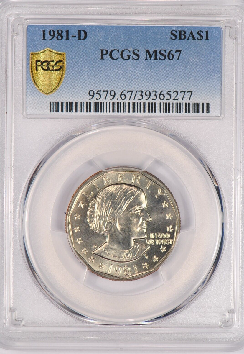 1981 D Susan B. Anthony Dollar PCGS MS67 MS 67 Rare Grade Coin $1