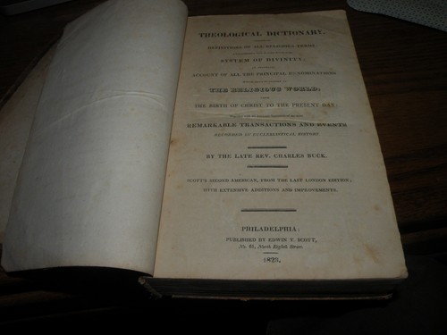 Buck's Theological Dictionary Definitions of Religious Terms, 1823 Leather 1st E - Picture 8 of 18
