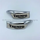 TRIUMPH BONNEVILLE TANK BADGES - FITS T120/140/10 (1960 ON)  - UK SUPPLIED