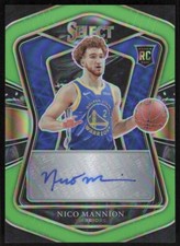 2020-21 Panini Select Rookie Signatures Neon Green Prizms Nico Mannion Rookie