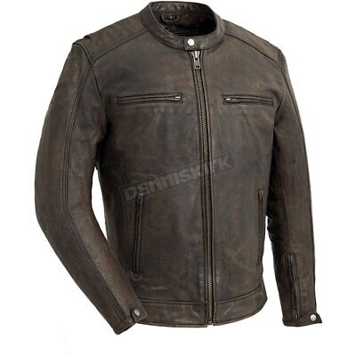 FIM-253-SDC-XL / ( Mens Leather | Firstmfgco Hipster - Jacket ) X-Large Black eBay XL