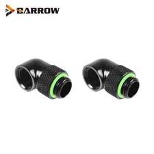Barrow G1/4" 90 Degree Rotary Fitting, Black, 2 Pack