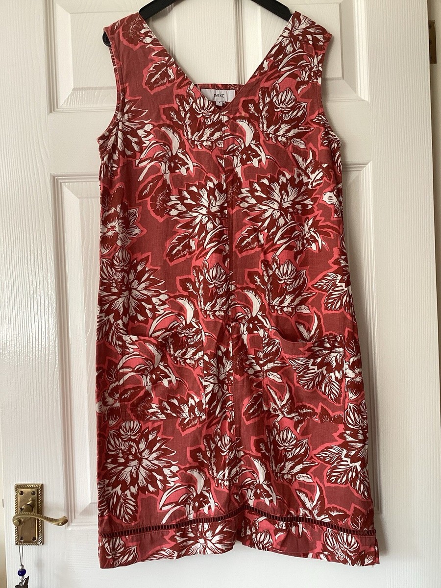 Women's Next Shift Dress Summer Sleeveless Linen Blend V Neck