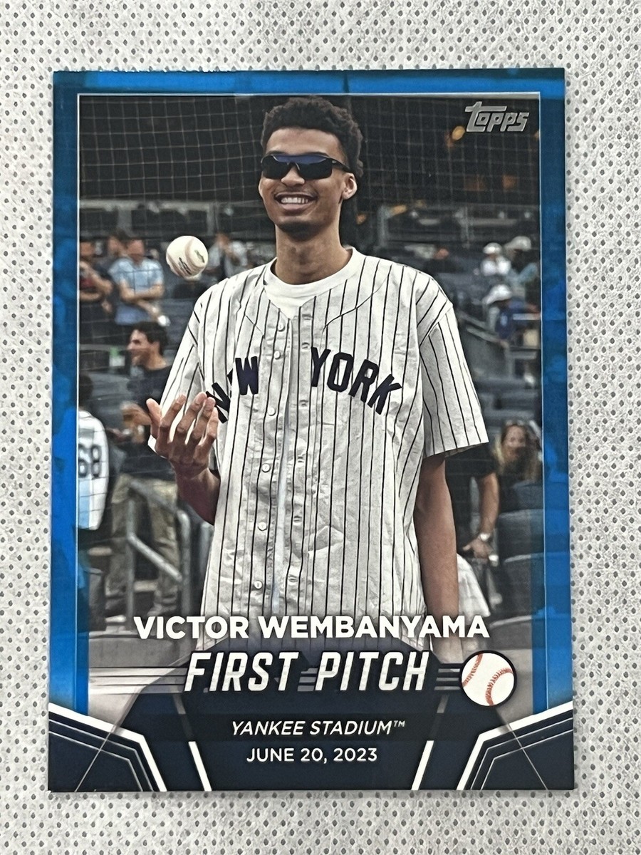 2024 Topps Series 2 Victor Wembanyama First Pitch Blue SP FP-1