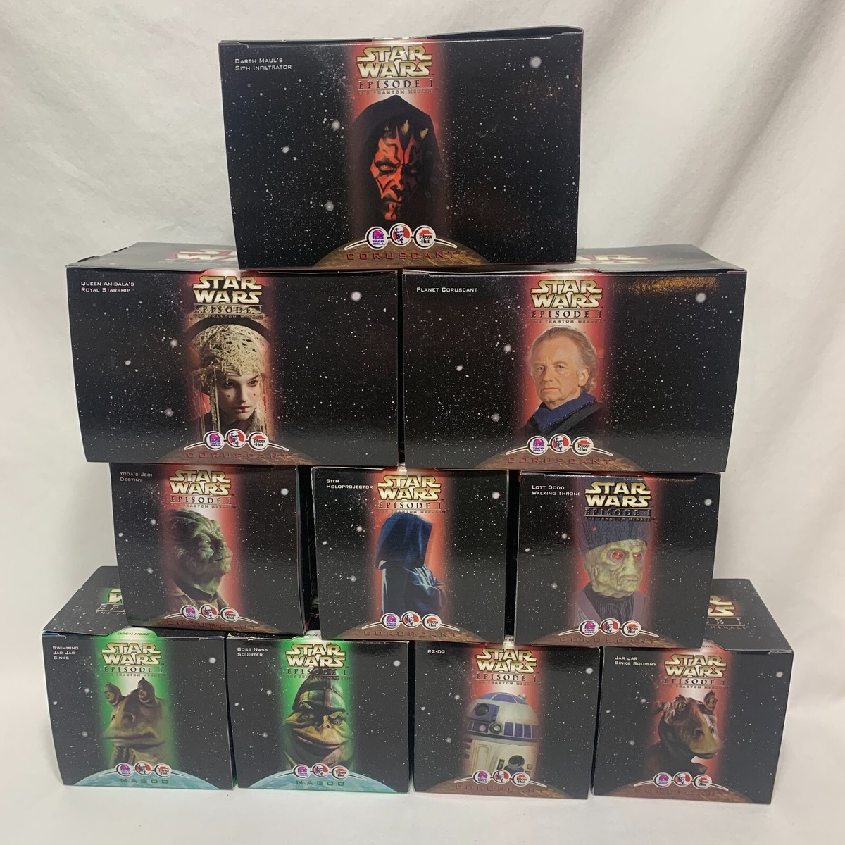 10 Toys COMPLETE SET Star Wars Episode 1 Phantom Menace
