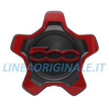 Coppetta Coprimozzo Rossa e Nera per Cerchi ORIGINALE Fiat 500X