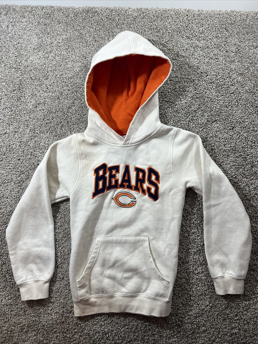 Chicago Bears Hoodie Youth Girls Size L 10-12 Sweater White