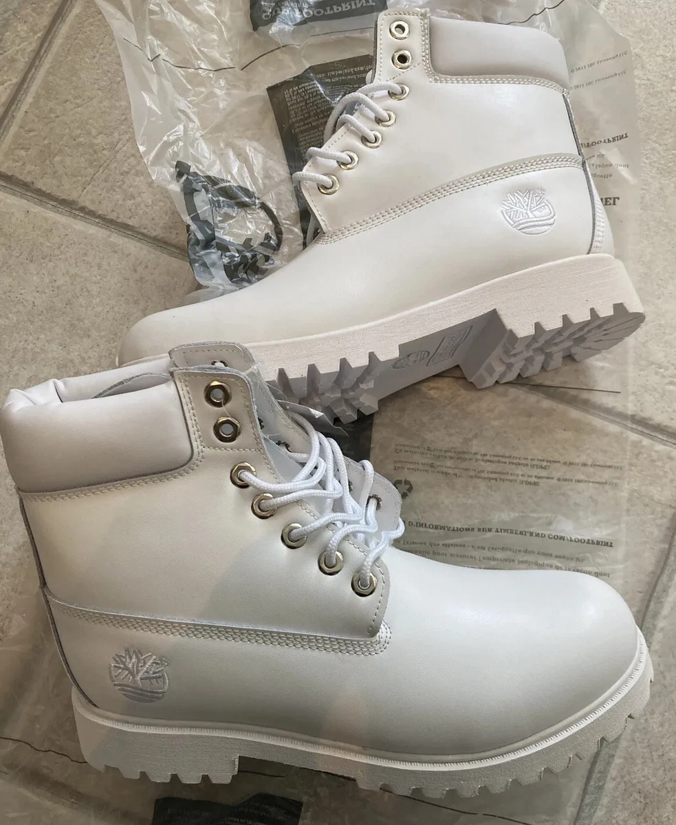 Pure white timberlands cheap