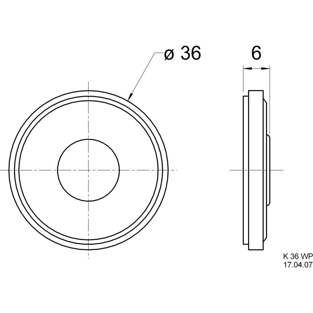 Thumbnail - Visaton K 36 Wp - 8 Ohm 1.4 Zoll 3.6 Cm Kleinlautsprecher 1 W 8 Ω