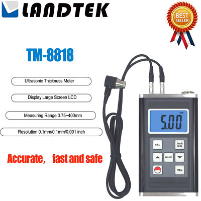 TM-8818 Portable Digital Ultrasonic Thickness Meter Glass PVC Tester Pipe#SK