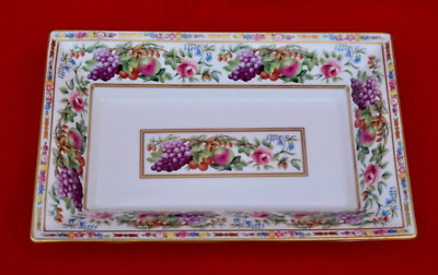 SPODE ''PROVENCE'' HOHES KLEINES RECHTECKIGES SCHMUCKTABLETT - FABELHAFTER ZUSTAND!