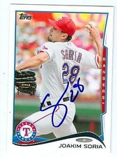 Joakim Soria autographed baseball card (Texas Rangers) 2014 Topps #144