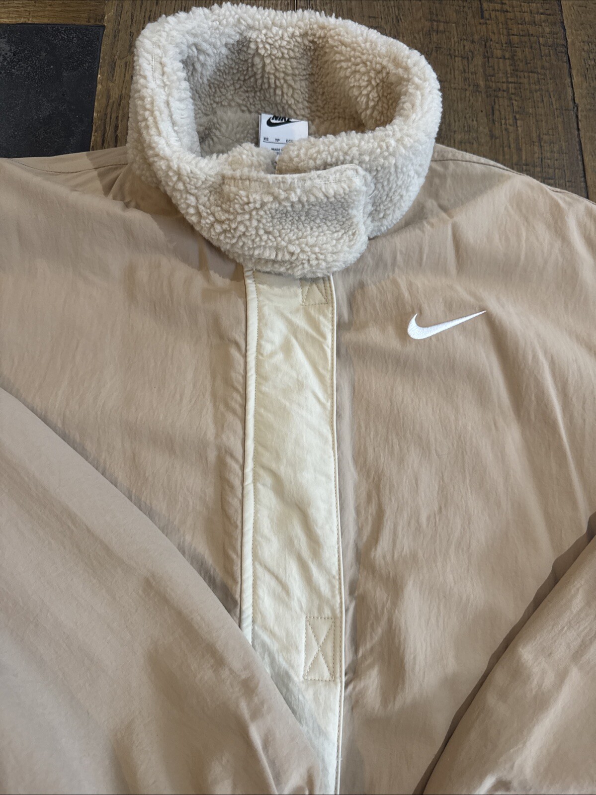 Nike Shearling Lined Boxy Lightweight Jacket Size… - image 4