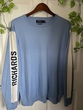 POLO RALPH LAUREN Pima Cotton Light Blue Men  s Long Sleeve Sweater  Size XL