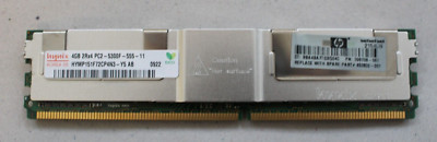 HP (hynix) HYMP151F72CP4N3-Y5  4GB 2Rx4 PC2- 5300F-555-11  ECC FB DIMM DDR2