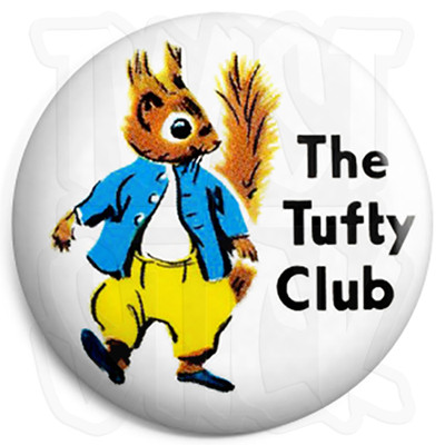 The Tufty Club - 25 mm Knopfstift Abzeichen - Retro Kinder Verkehrssicherheit TV Werbung