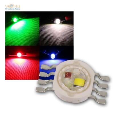 Highpower LED 4x3W RGBW Hochleistung LED Chip 4-farbig 4x 3 Watt, 5/10/50er Pack